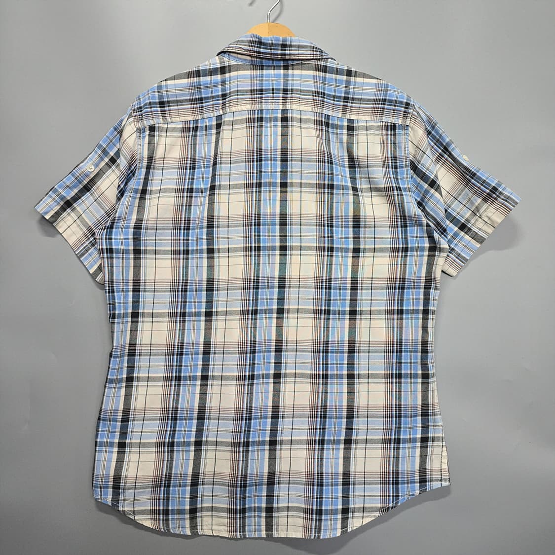 빈폴(BEAN POLE) 남성 체크 반팔 셔츠 100 상품이미지4