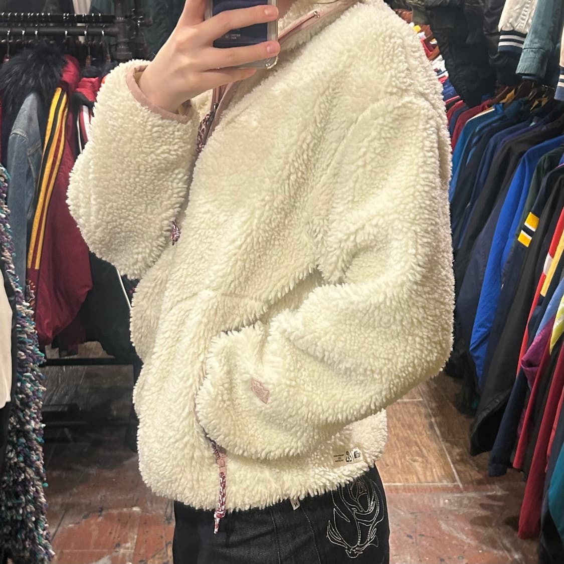 [HI] 노스페이스 후리스 자켓 아이보리 상품이미지4