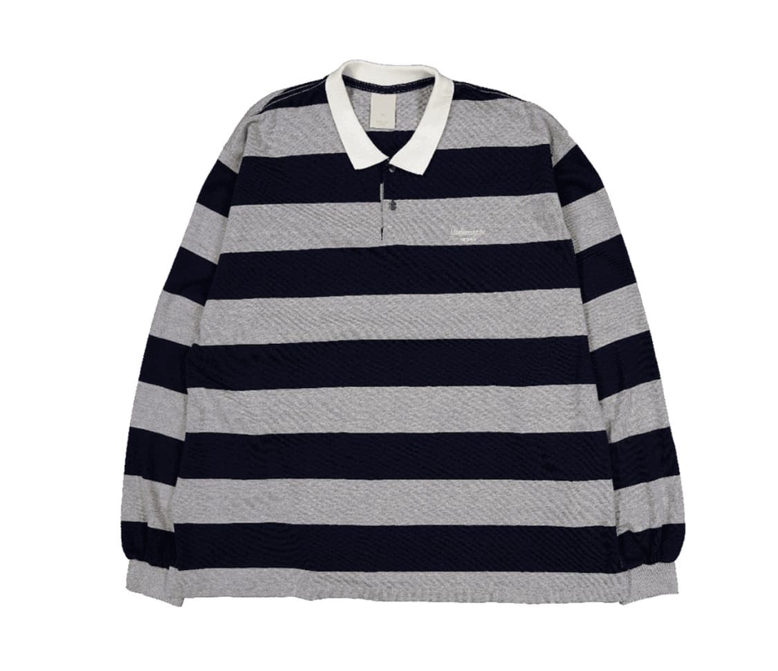 언더마이카 MU130 스트라이프 카라 롱슬리브 상품이미지1