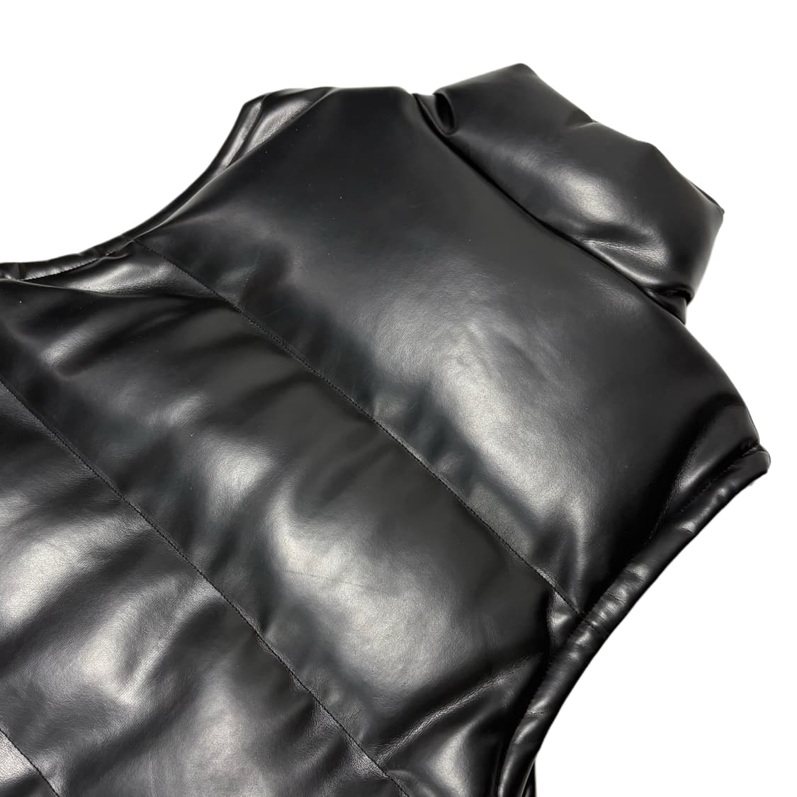 Eco leather padding vest 상품이미지5