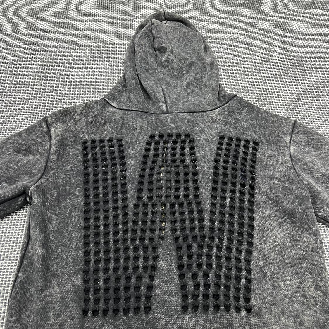 빈티지 워싱 홀 포인트 후드집업 상품이미지3