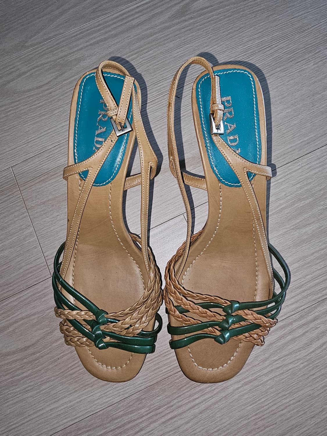 프라다 우븐 스트랩 샌들 상품이미지1