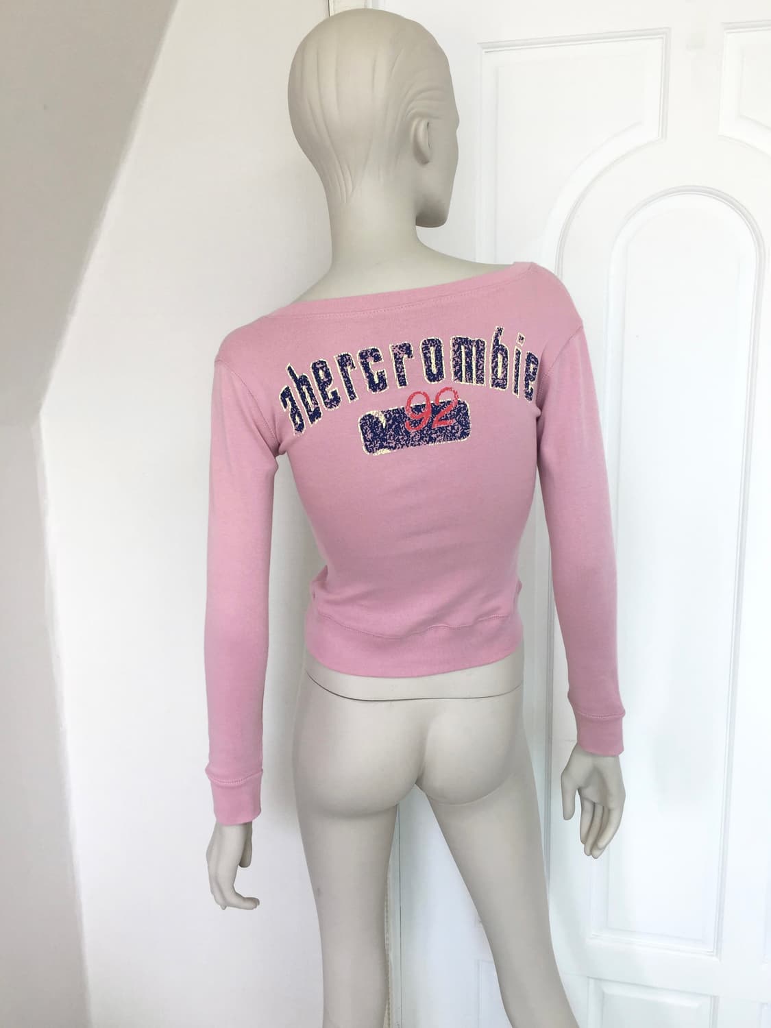 Back Lettering Slim Pink Top 상품이미지1