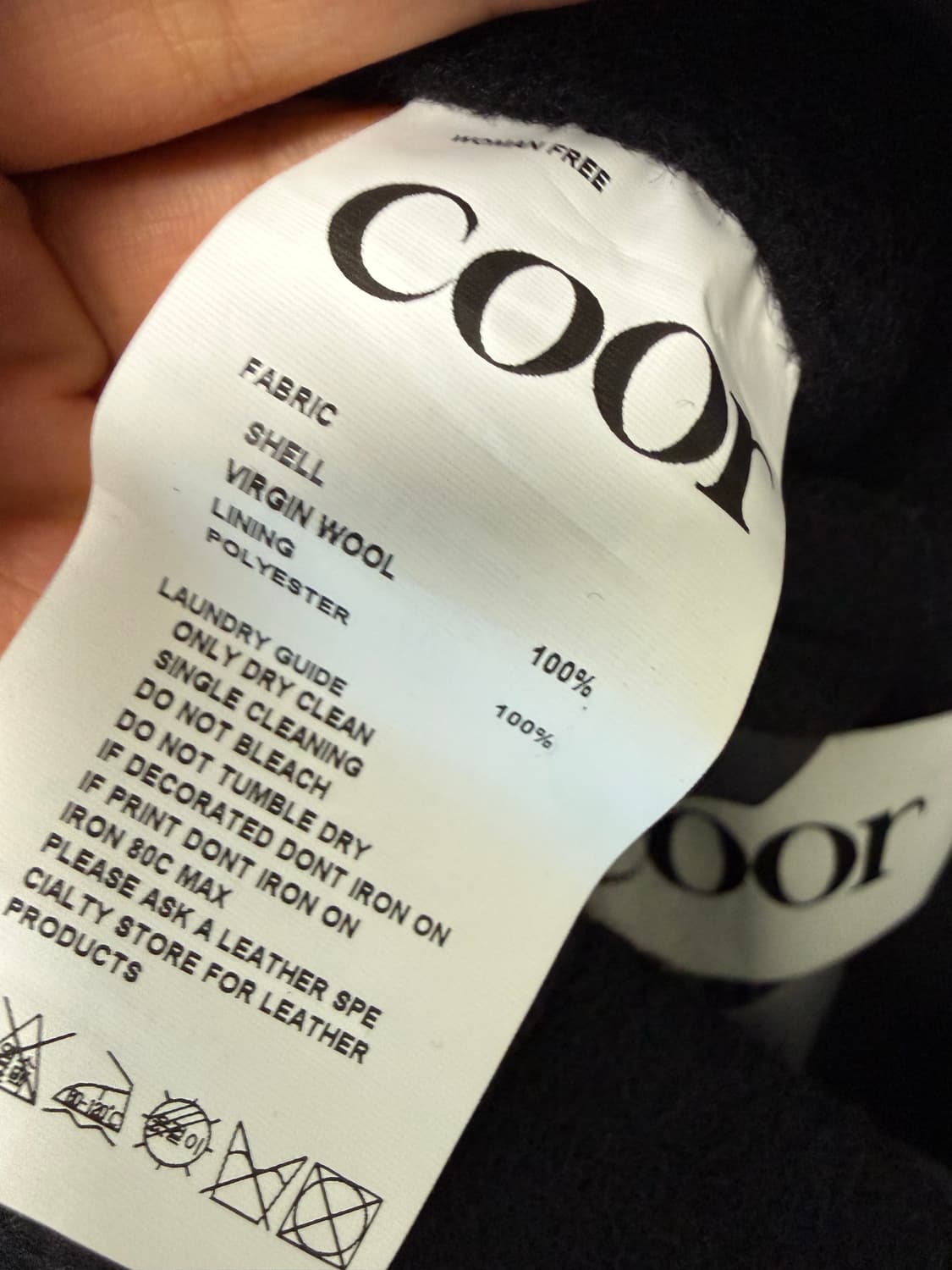 COOR 쿠어 버진 울 피코트 상품이미지7