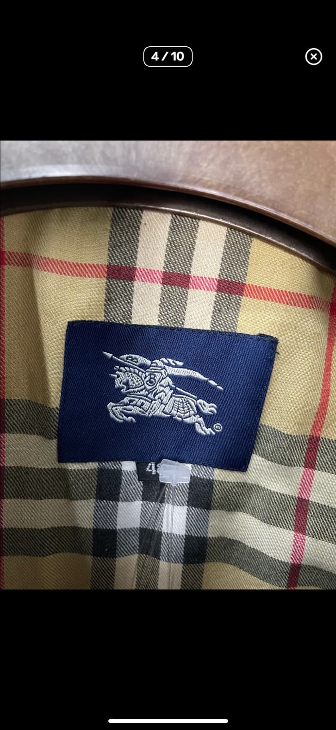 버버리 자수로고 베이지 카라넥 자켓 A3020 상품이미지4