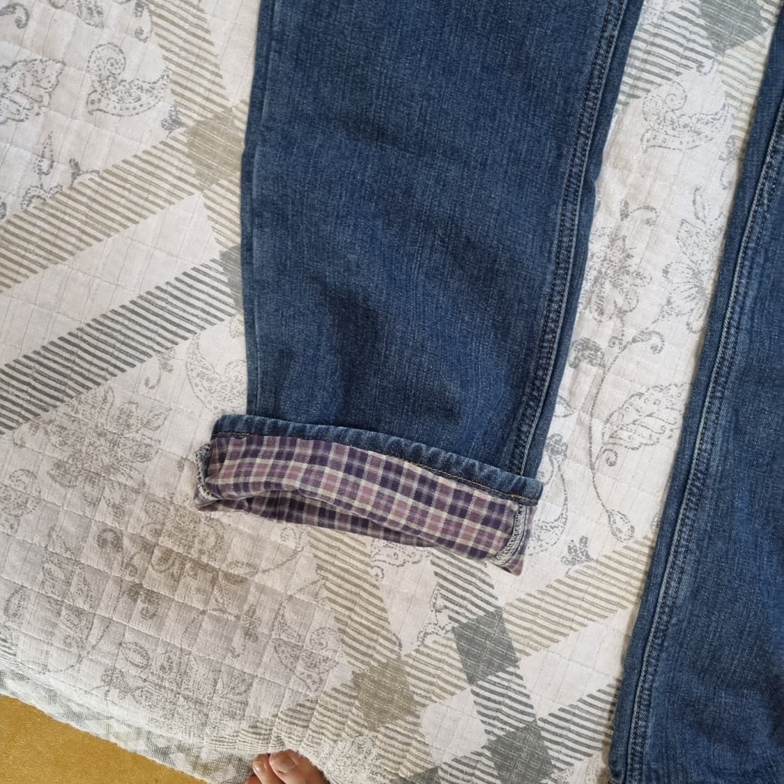 칼하트 체크안감 청바지 상품이미지3