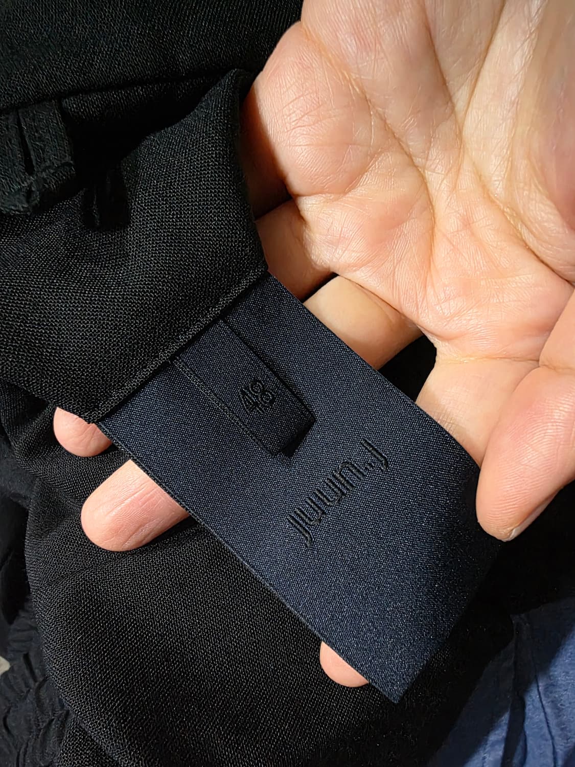 준지 드로스트링 카고 팬츠 블랙 48 (34) 상품이미지6