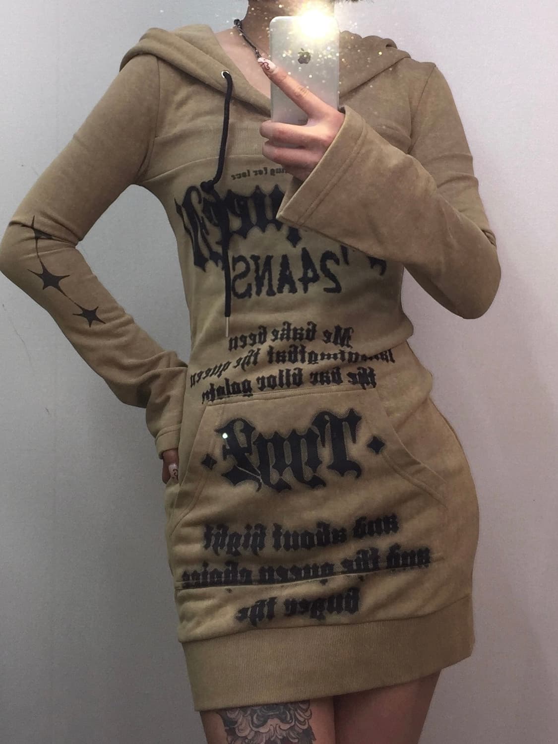 24ans 여성 스웨트셔츠 후드 원피스 상품이미지1