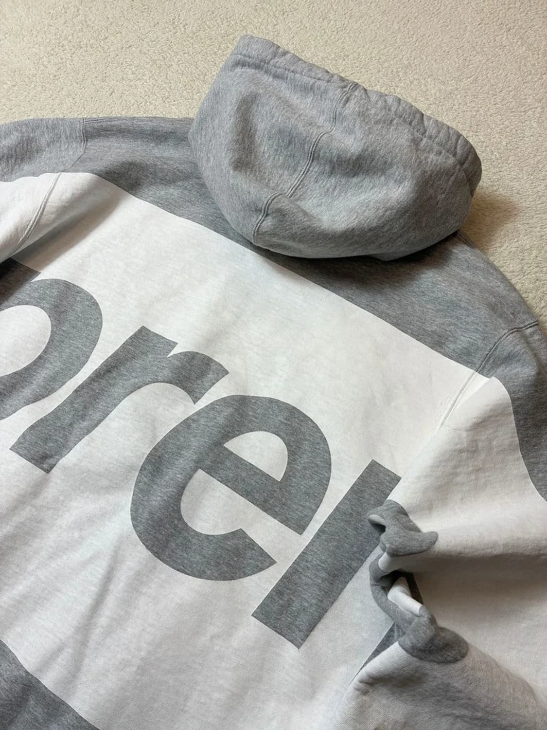 슈프림 21ss 빅 로고 헤더 그레이 후드티 PN6876 상품이미지2