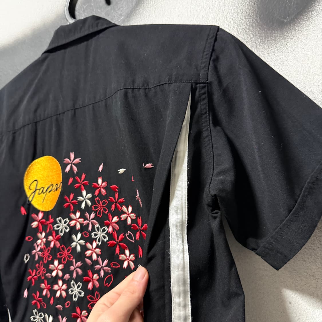 VTG 빈티지 재패니즈 오리엔탈 하라주쿠 자수 디테일 반팔 셔츠 상품이미지7