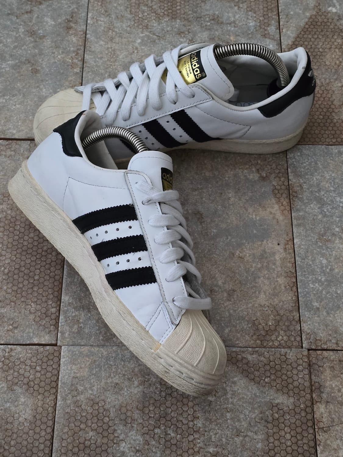 (225)아디다스 슈퍼스타 80s 화이트 블랙 상품이미지5