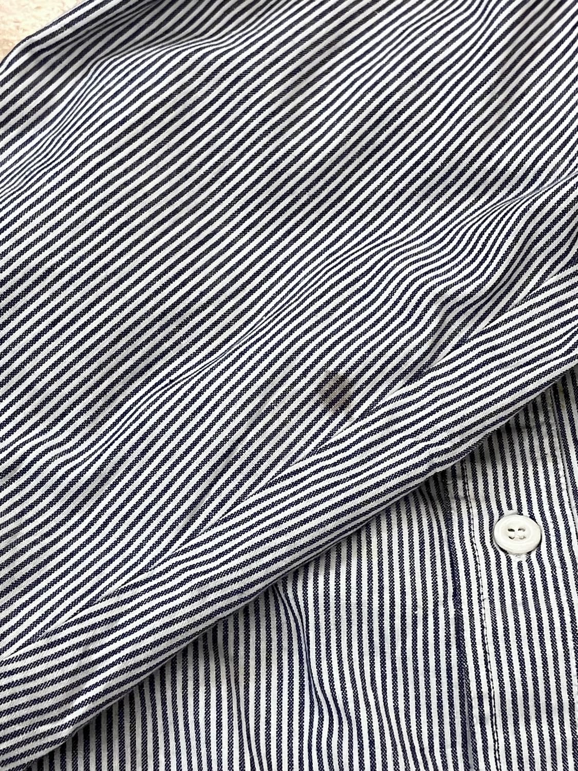 버드와이저 스트라이프 코튼 셔츠 스카이블루  #csz4100 상품이미지9