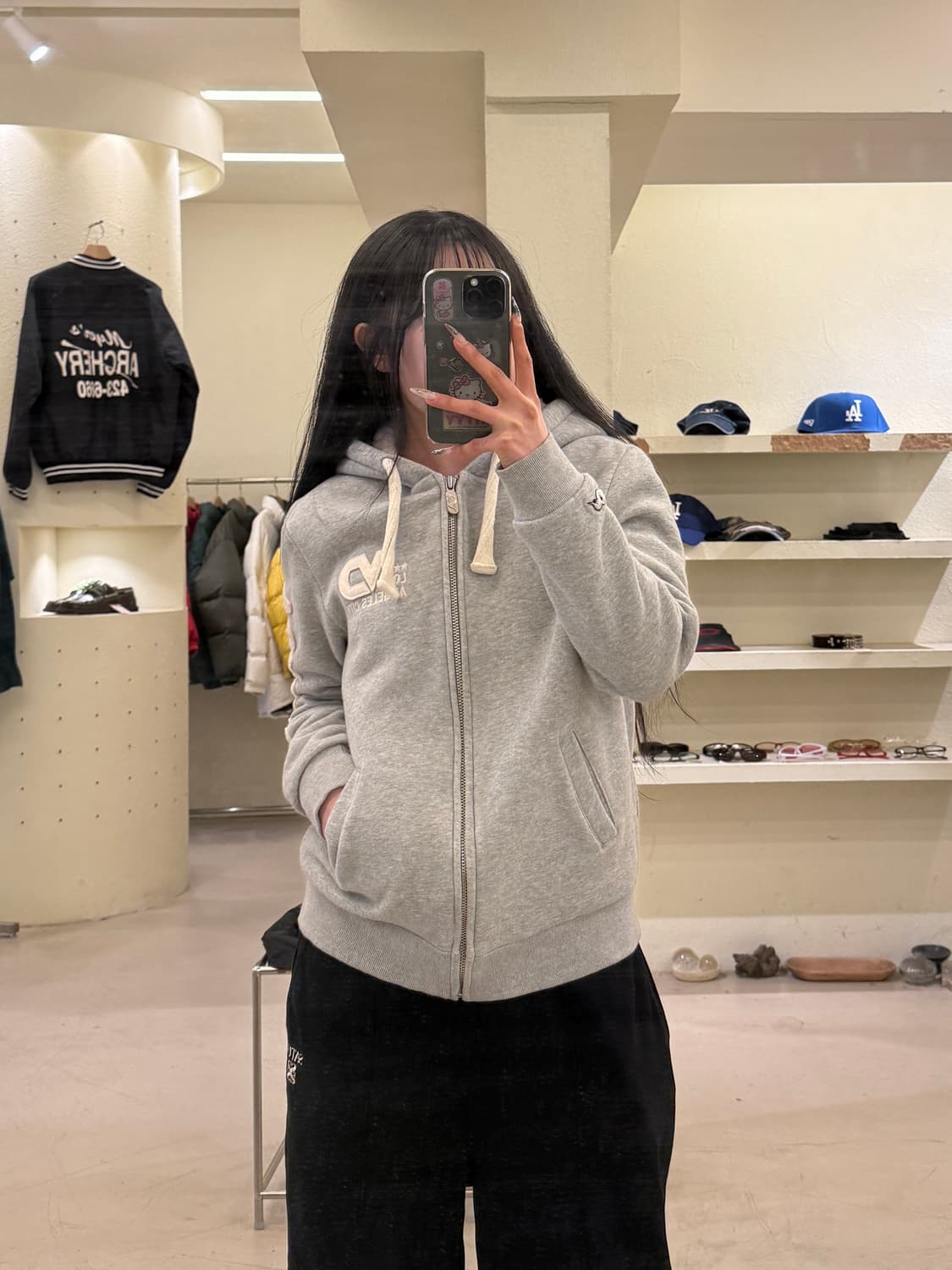 Von Dutch LA 로고 보아 후드 집업 U942 상품이미지1