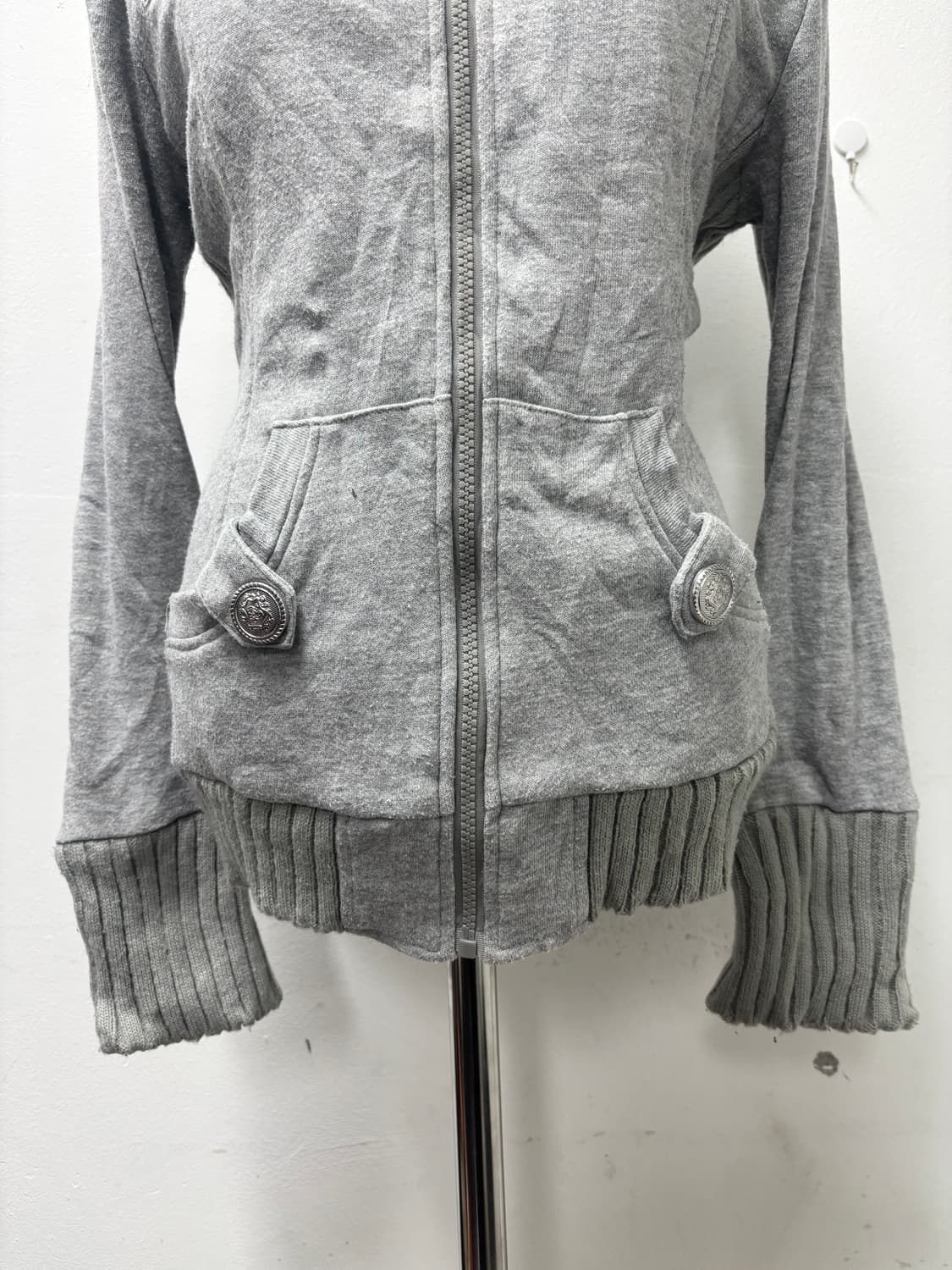 [2000s COLZA]Y2K Rare Neck Buckle Grey Z 상품이미지2