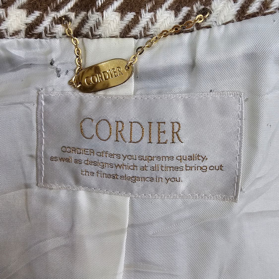 울 하운드투스 체크 더블버튼 클래식 롱코트 상품이미지9