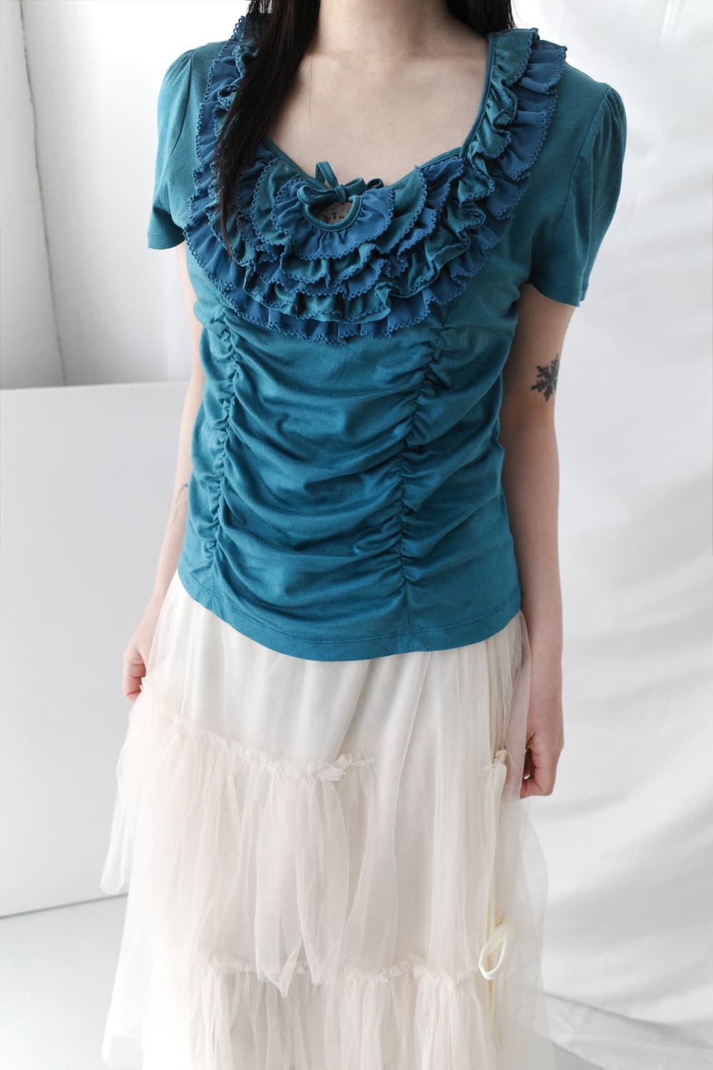 frill shirring half T  상품이미지5