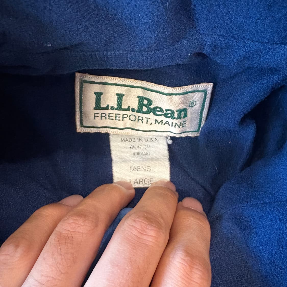 90s L.L.bean 90년대 엘엘빈 쓰리 시즌 블루 웜업 자켓 상품이미지7