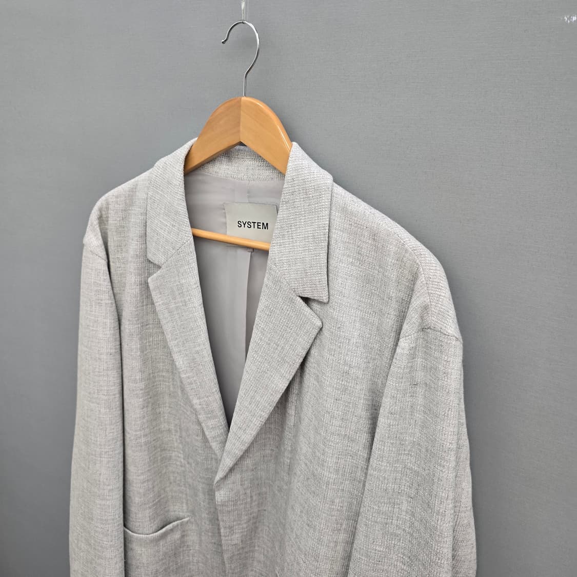 [한섬] 시스템옴므 23SS 린넨 혼방 세미오버 자켓 상품이미지3