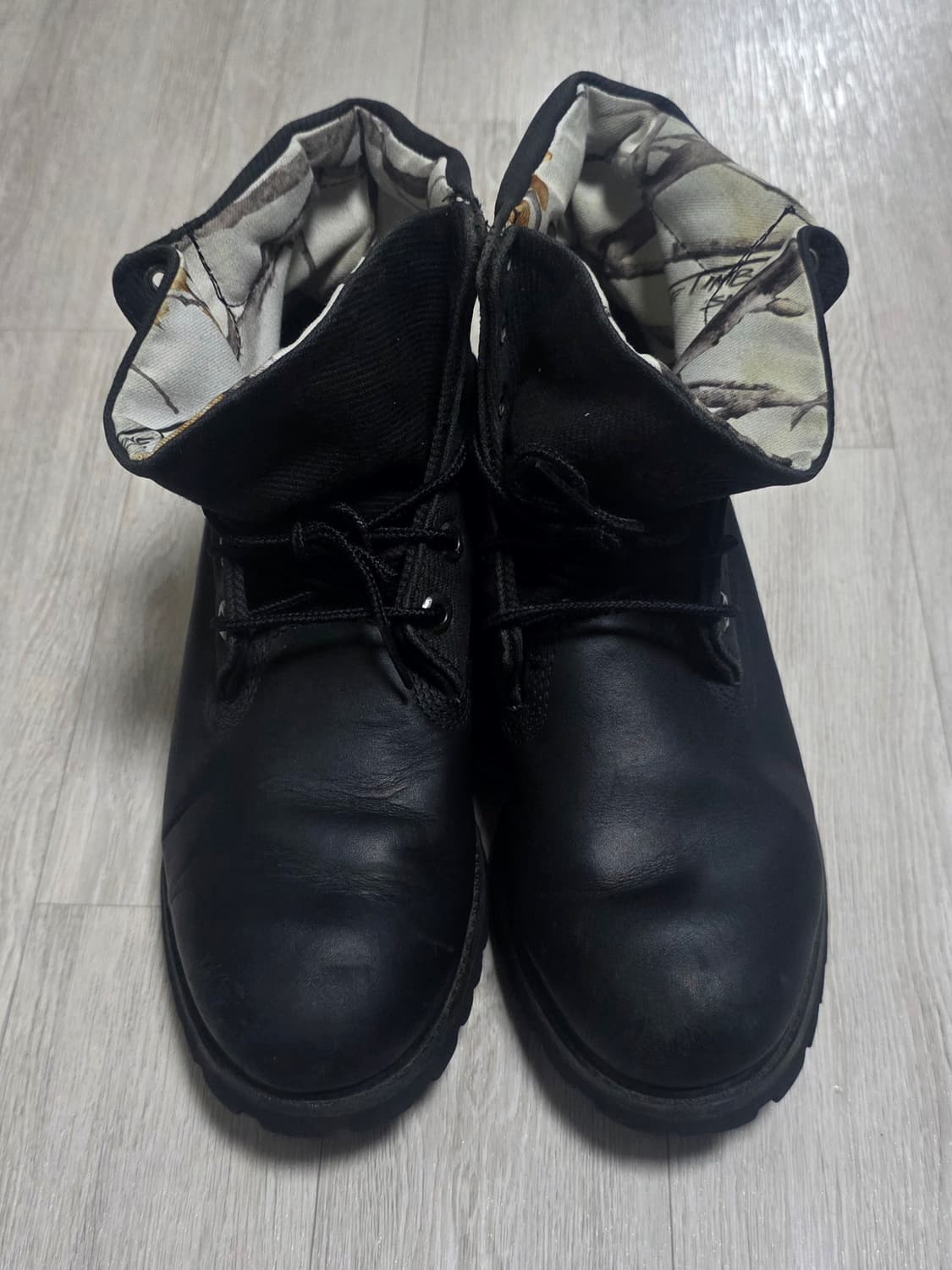 [255~260]팀버랜드 6인치 롤탑 부츠 블랙 상품이미지2