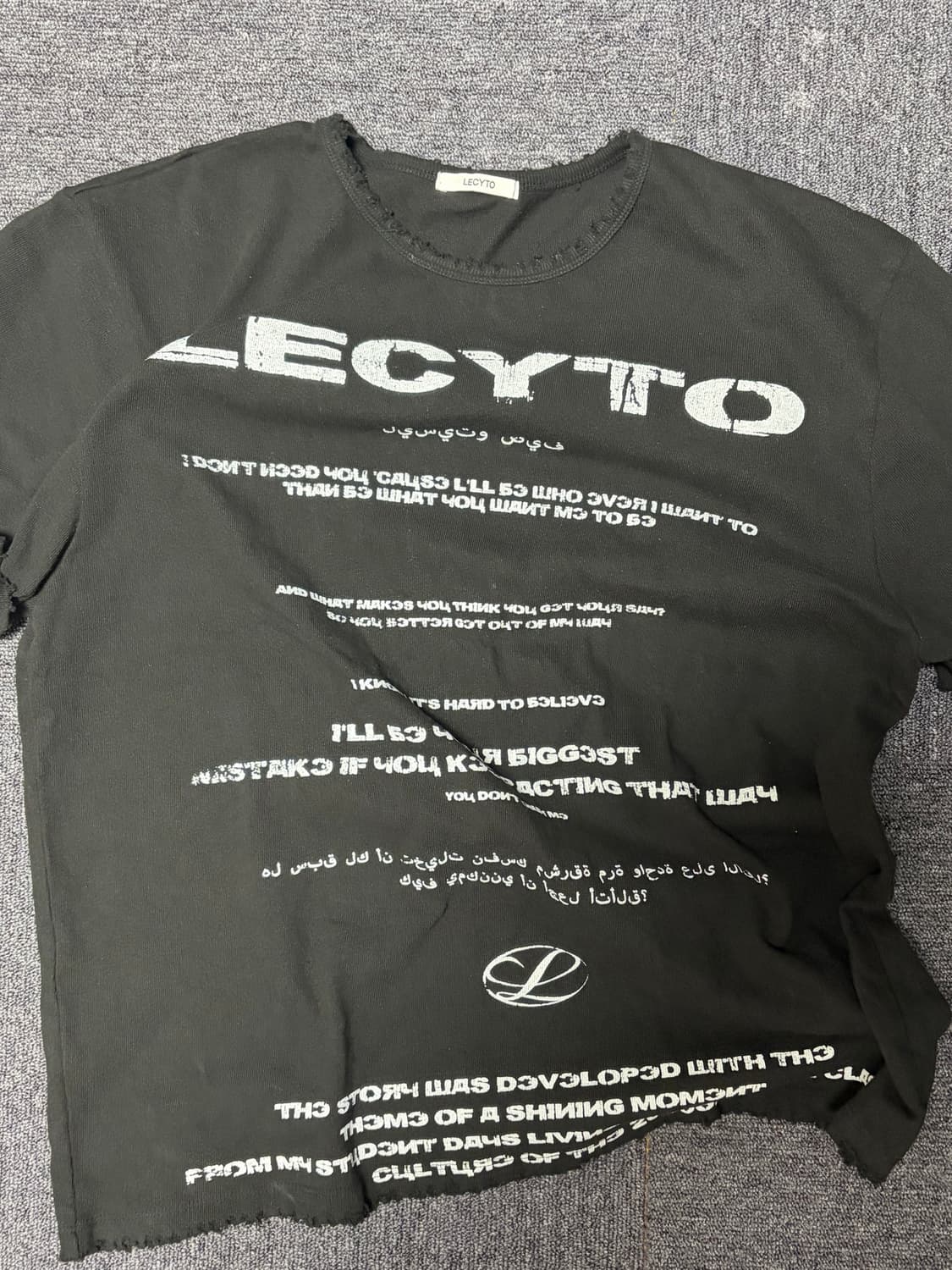 레씨토 Destroyed Oversized Logo T-Shirt 상품이미지2