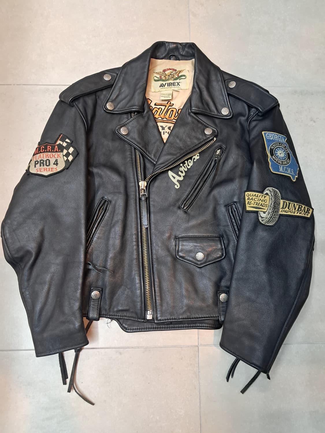 Avirex 바이크 가죽 자켓 상품이미지1