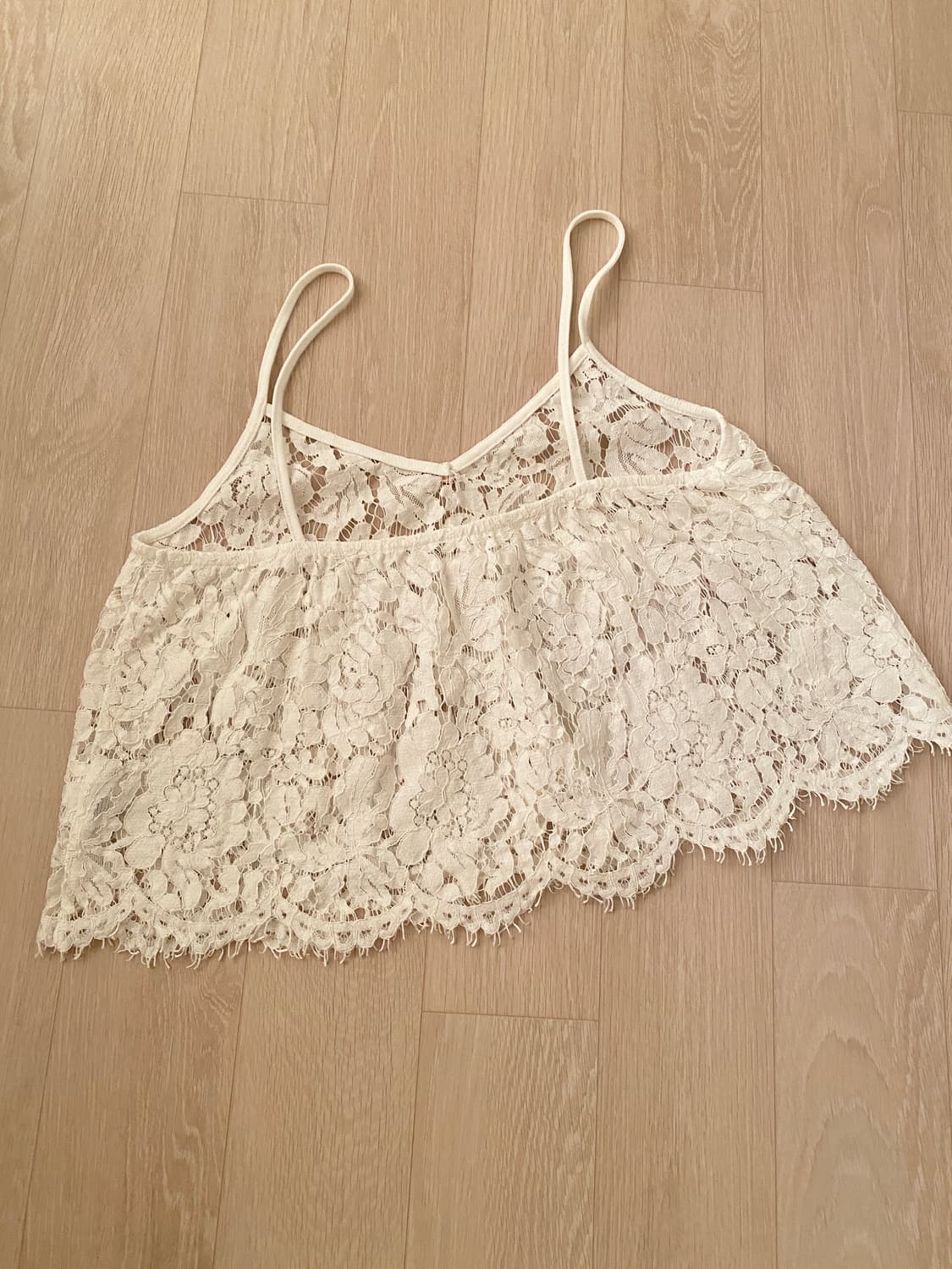 Romantic Sheer Lace Rose Slip Top 상품이미지3