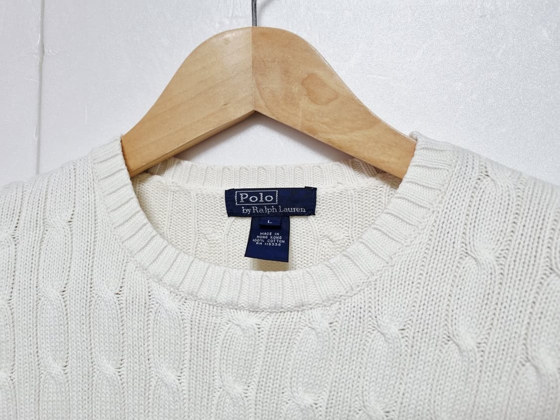 키즈 주니어 청소년 학생 여성 폴로 두산 케이블 꽈배기 라운드 긴팔 니트 상품이미지5