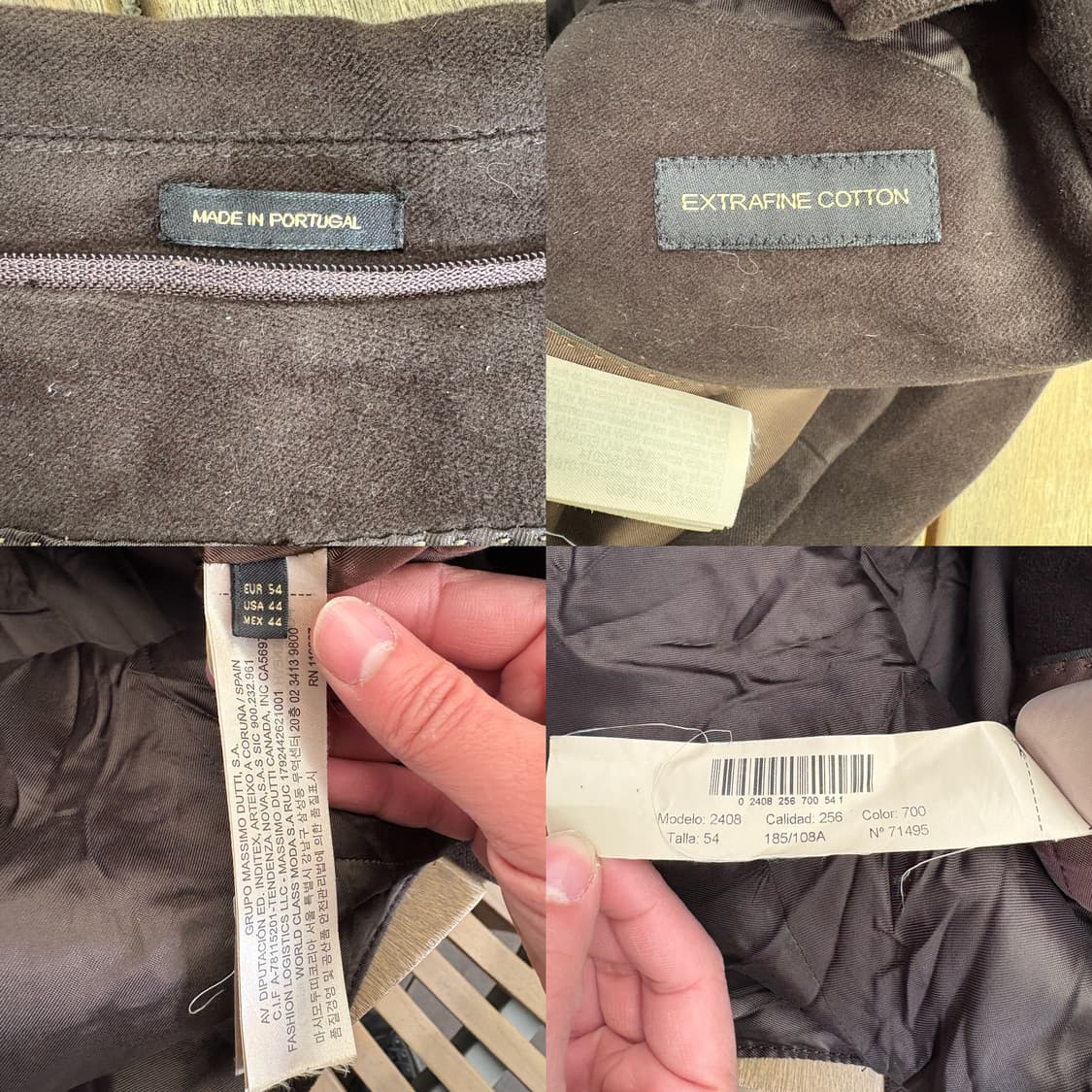 마시모두띠 Massimo Dutti 엑스트라 파인 코튼 싱글 코트 상품이미지10