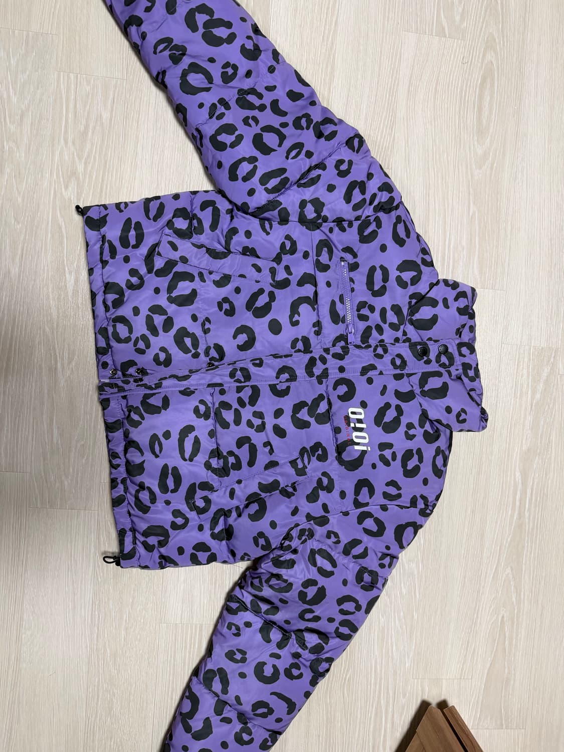 OIOI 패턴 패딩 자켓 퍼플 상품이미지6