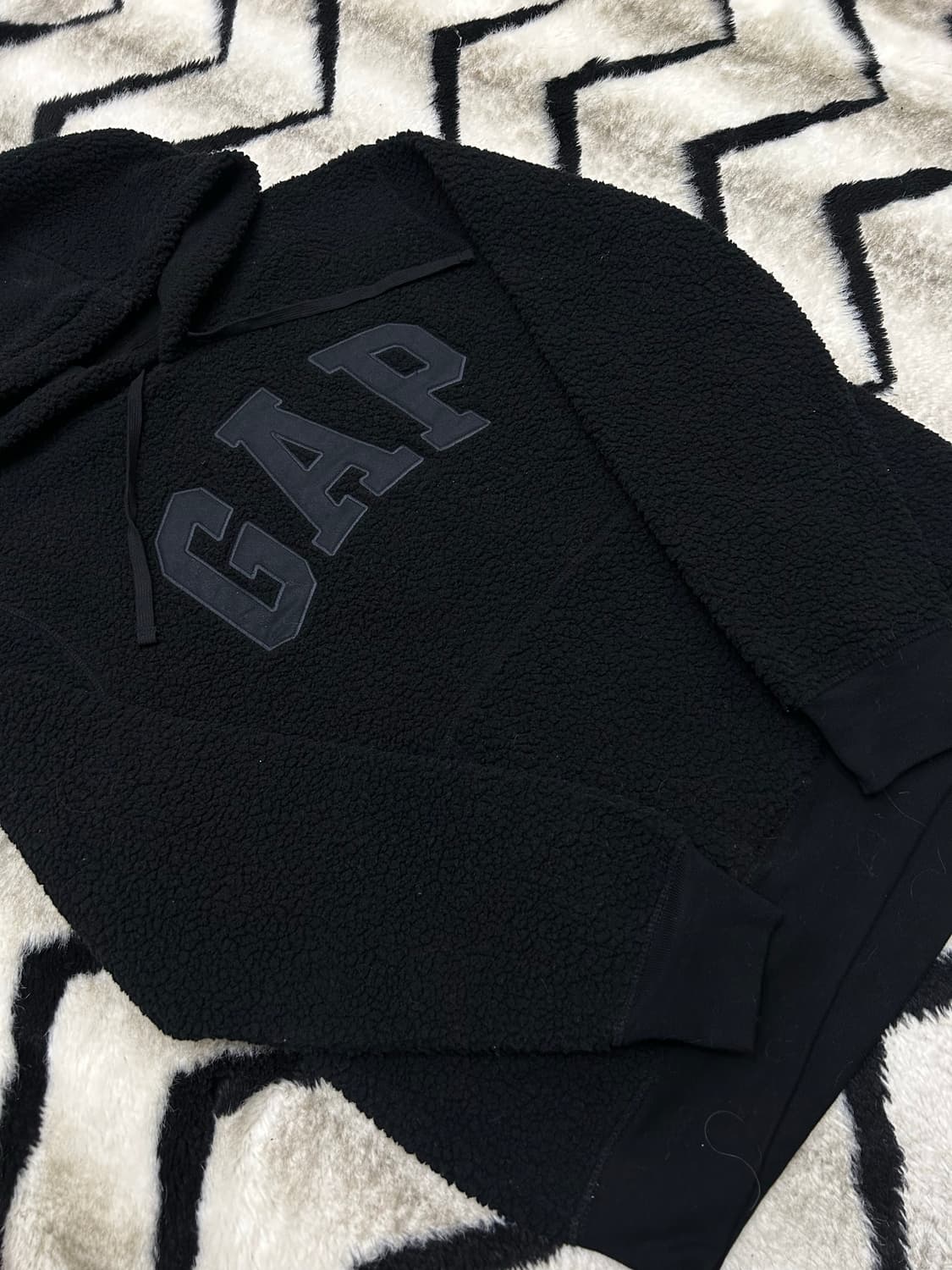 [실측XL]GAP 쉐르파 플리스 후드/블랙 상품이미지2