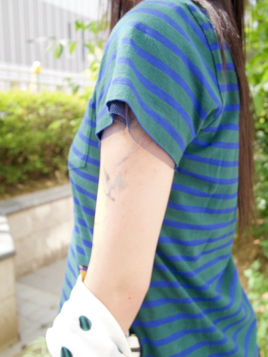 [sacai luck] mesh layered stripe t-shirt 상품이미지7