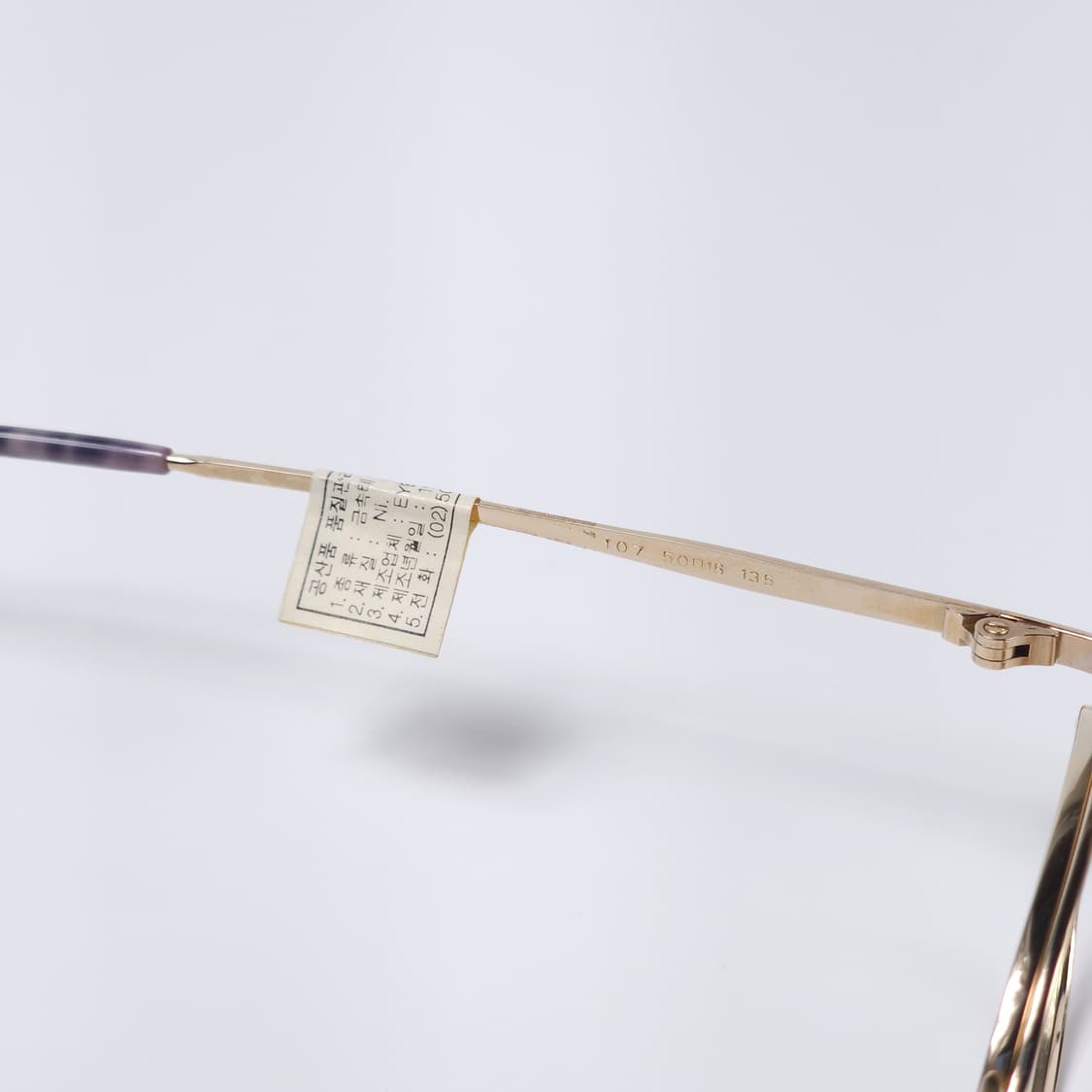 90년도 22K 도금 올드빈티지 오벌형 안경테 상품이미지7