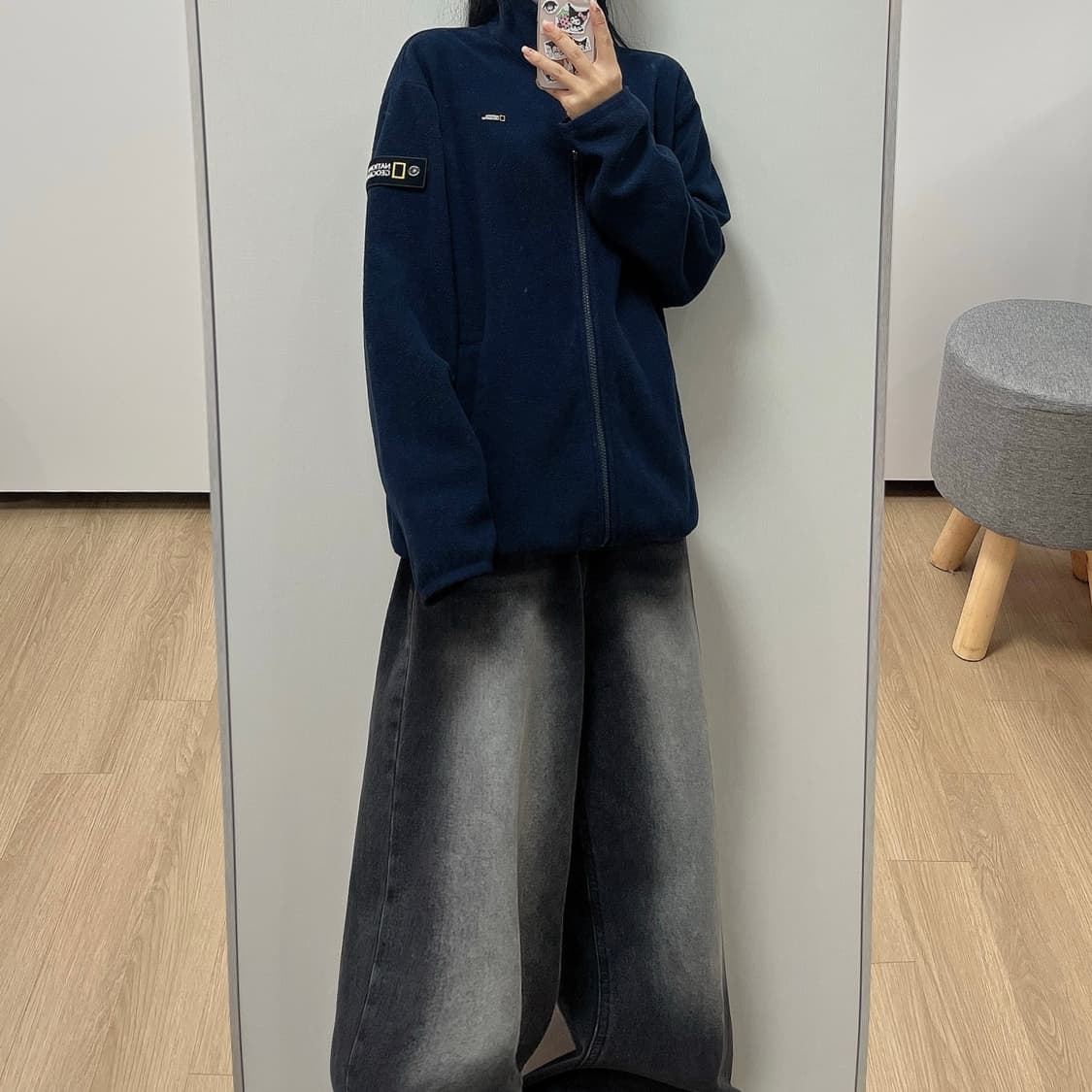 내셔널 지오그래픽 와펜 네이비 플리스 자켓 상품이미지1