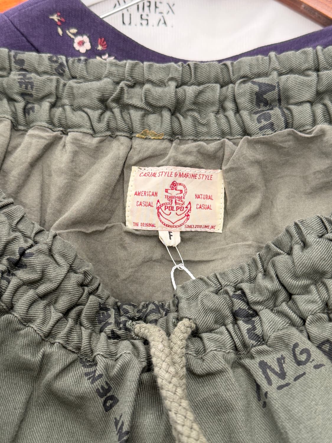 일본빈티지 폴포 카키 레터링 롱스터트 상품이미지10