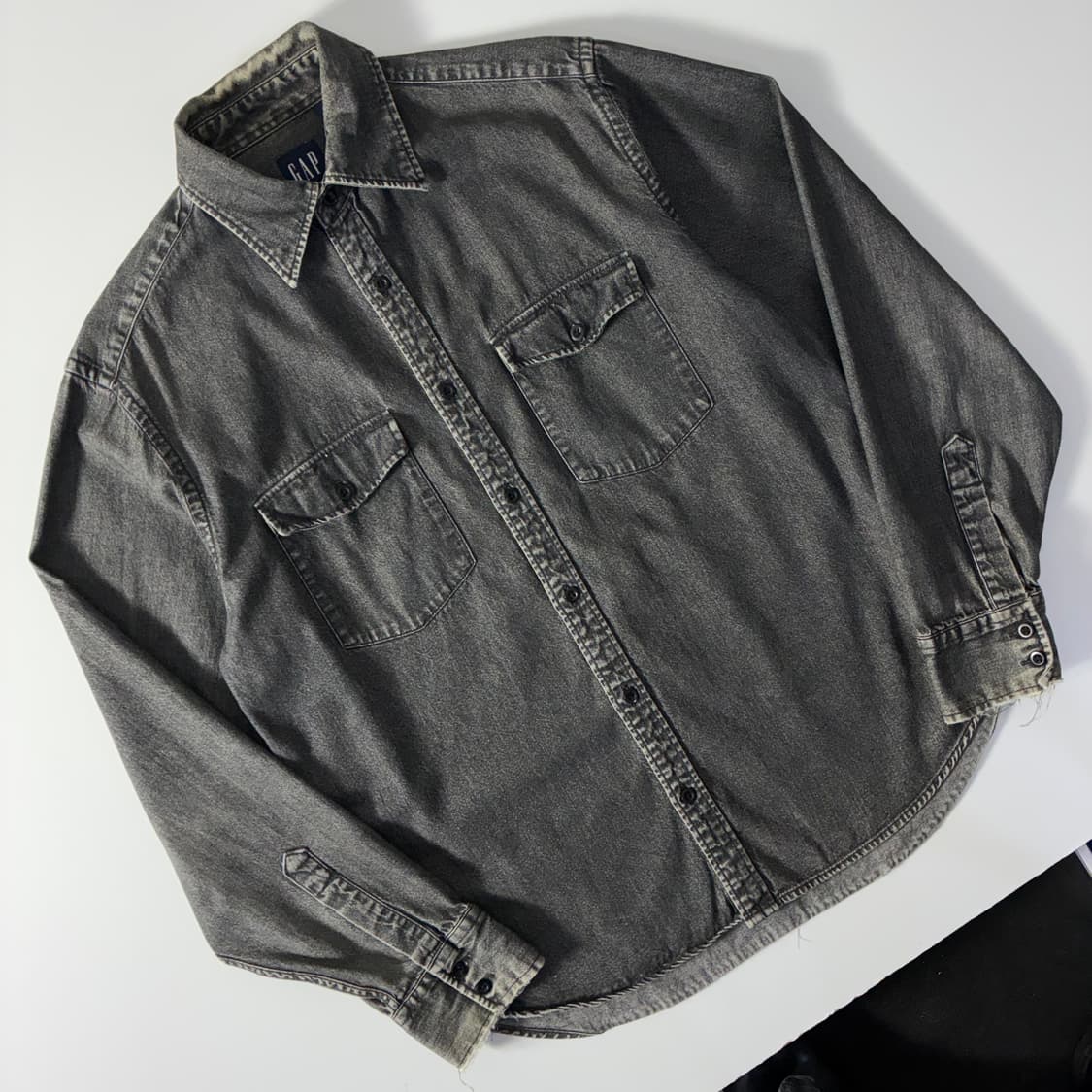 Gap  갭 90,s 포켓 차콜 데님 셔츠   상품이미지2