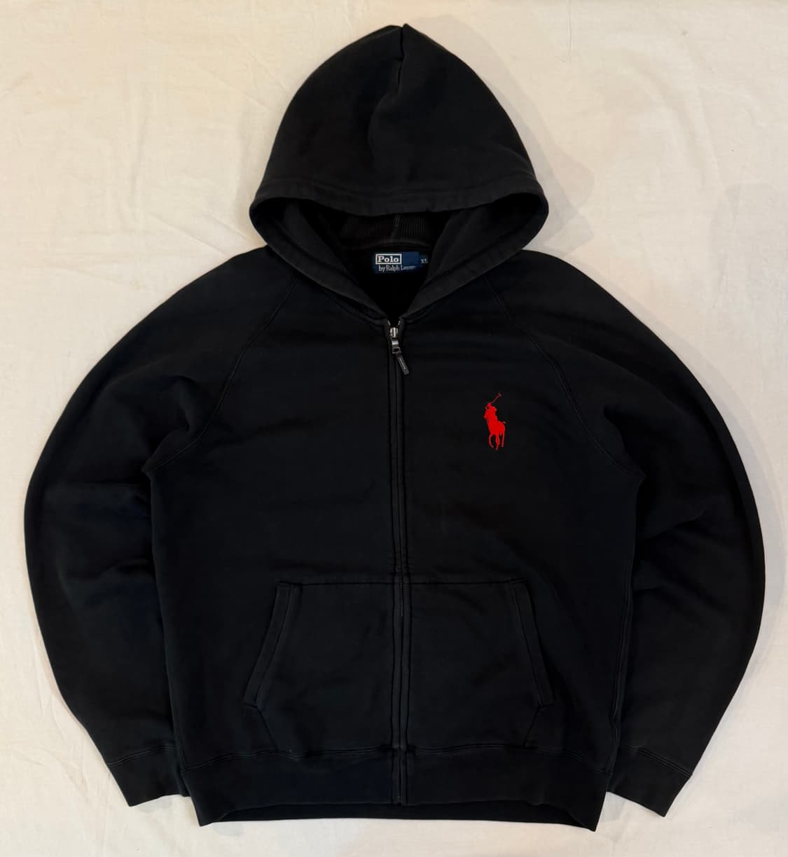 폴로 랄프로렌 빅포니 치프키프 후드집업 블랙 레드 상품이미지1