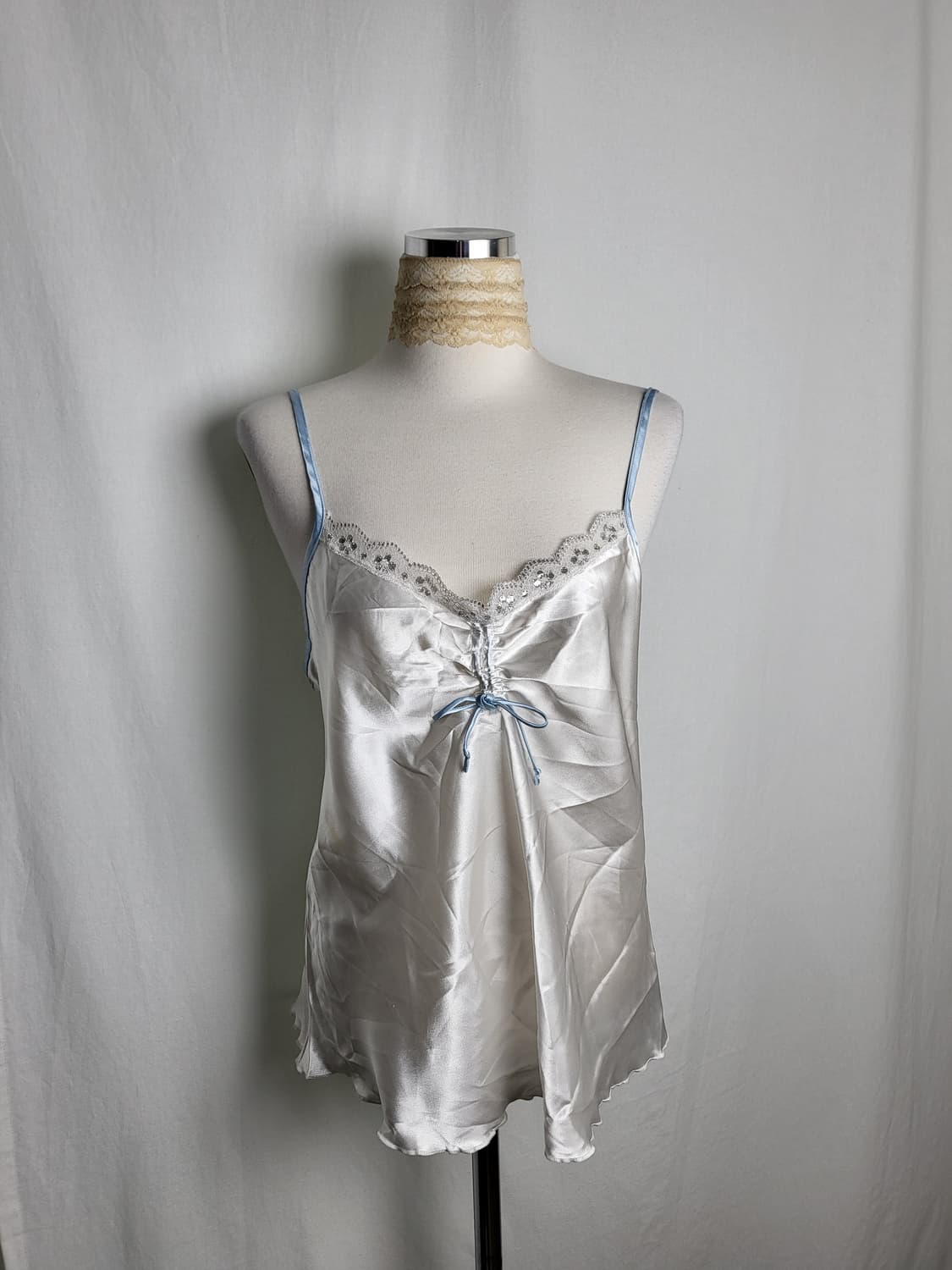 빈티지 달빛 실크 슬립 나시 탑 상품이미지1
