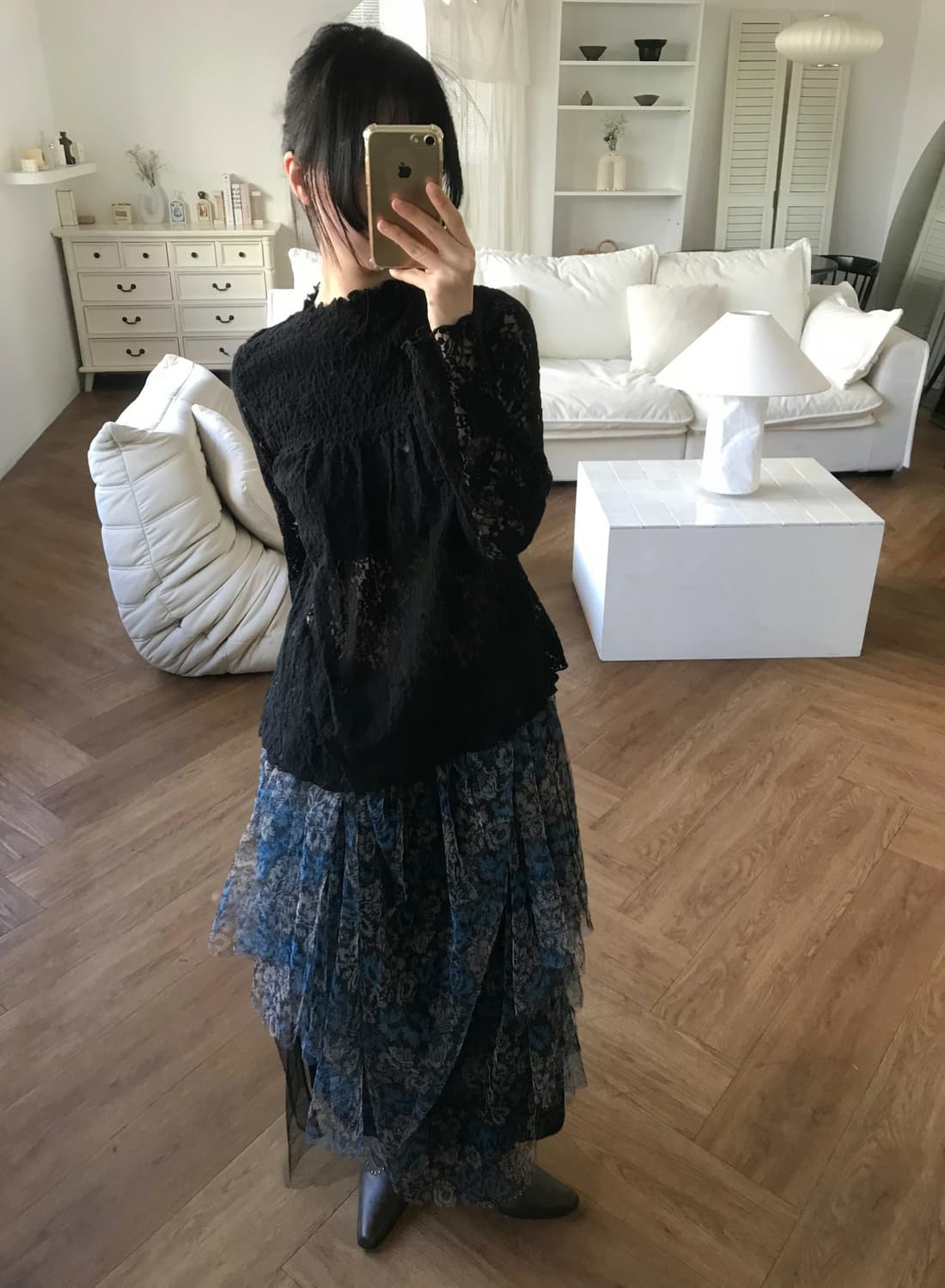 vintage pattern sha skirt 상품이미지5