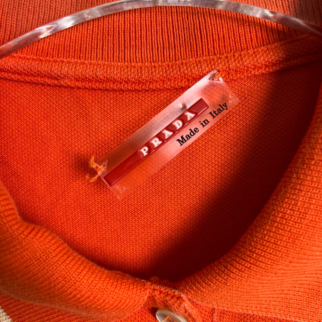 Prada 프라다 오렌지 반팔 폴로 셔츠 M 상품이미지3