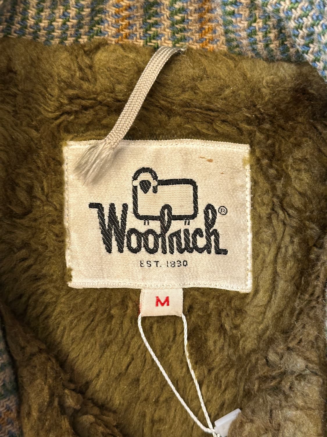 울리치 체크 패턴 포켓 퍼 자켓 M 상품이미지4