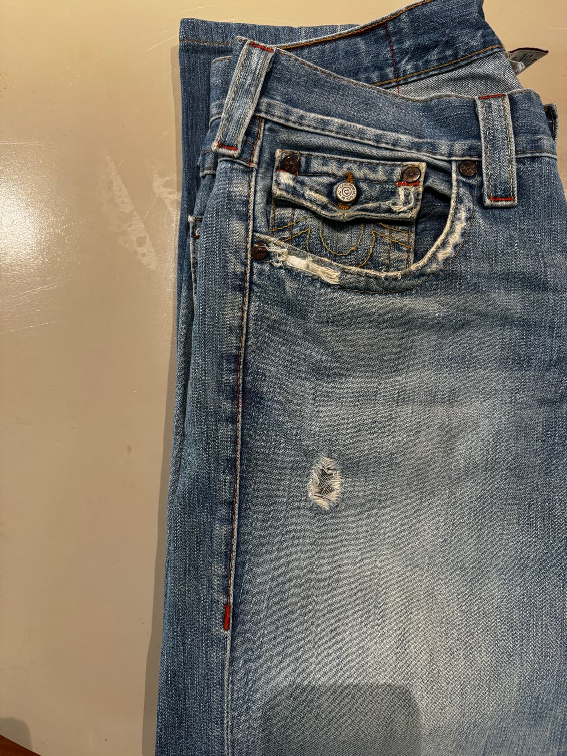 트루릴리젼 조이 투어 데미지 워싱 청바지 32 상품이미지10