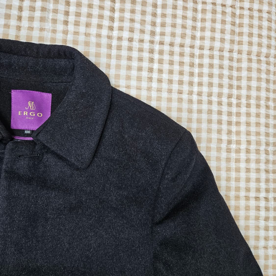 ERGO 울100 하프코트 남자100 상품이미지3