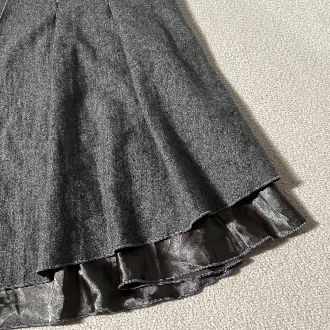 빈티지 그레이 레이어드 스커트 상품이미지4