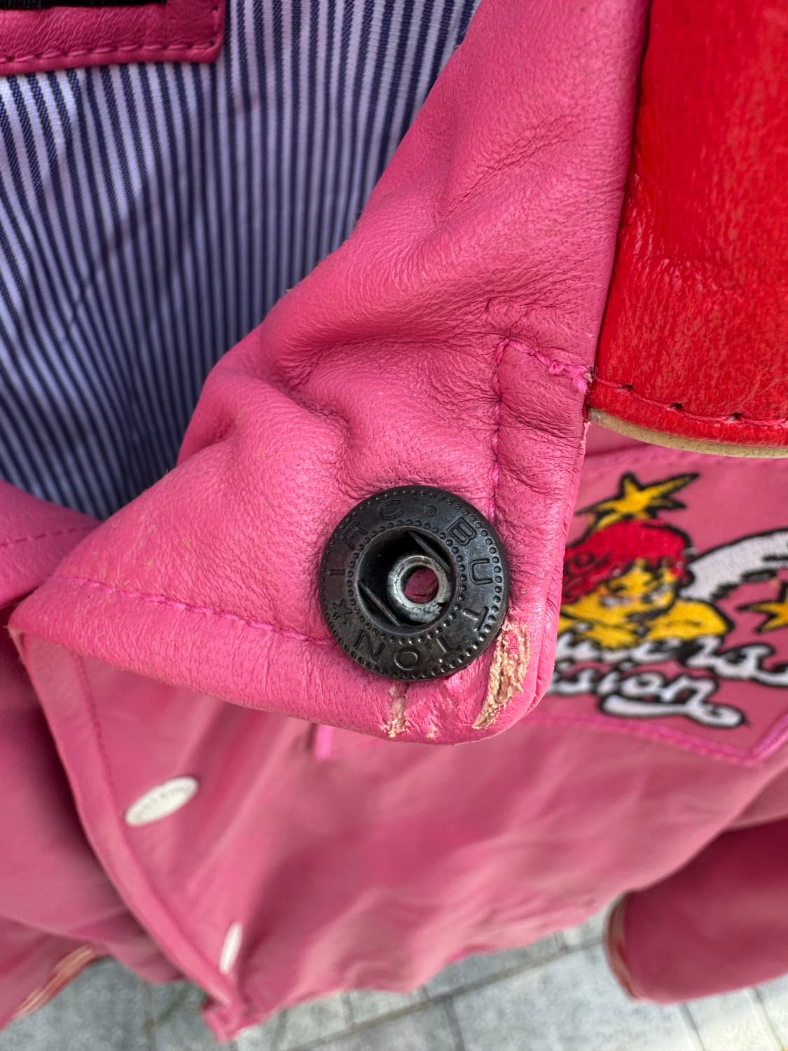 아웃사이더스 디비젼 핑크 레더 자켓 상품이미지5