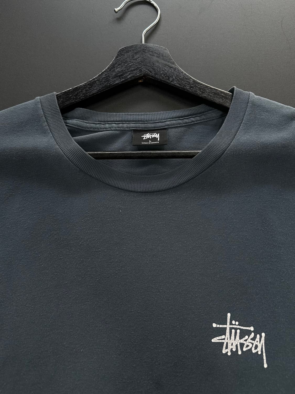 스투시 스탁 백로고 반팔티 블루그레이 상품이미지7