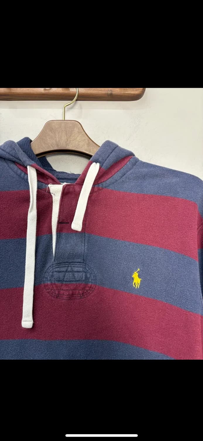 폴로랄프로렌 포니로고 스트라이프 후드럭비셔츠 H1294 상품이미지3