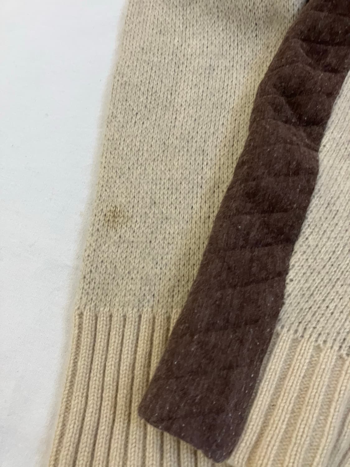 00s 아디다스 캐나다 코위찬 니트집업 아이보리 상품이미지6