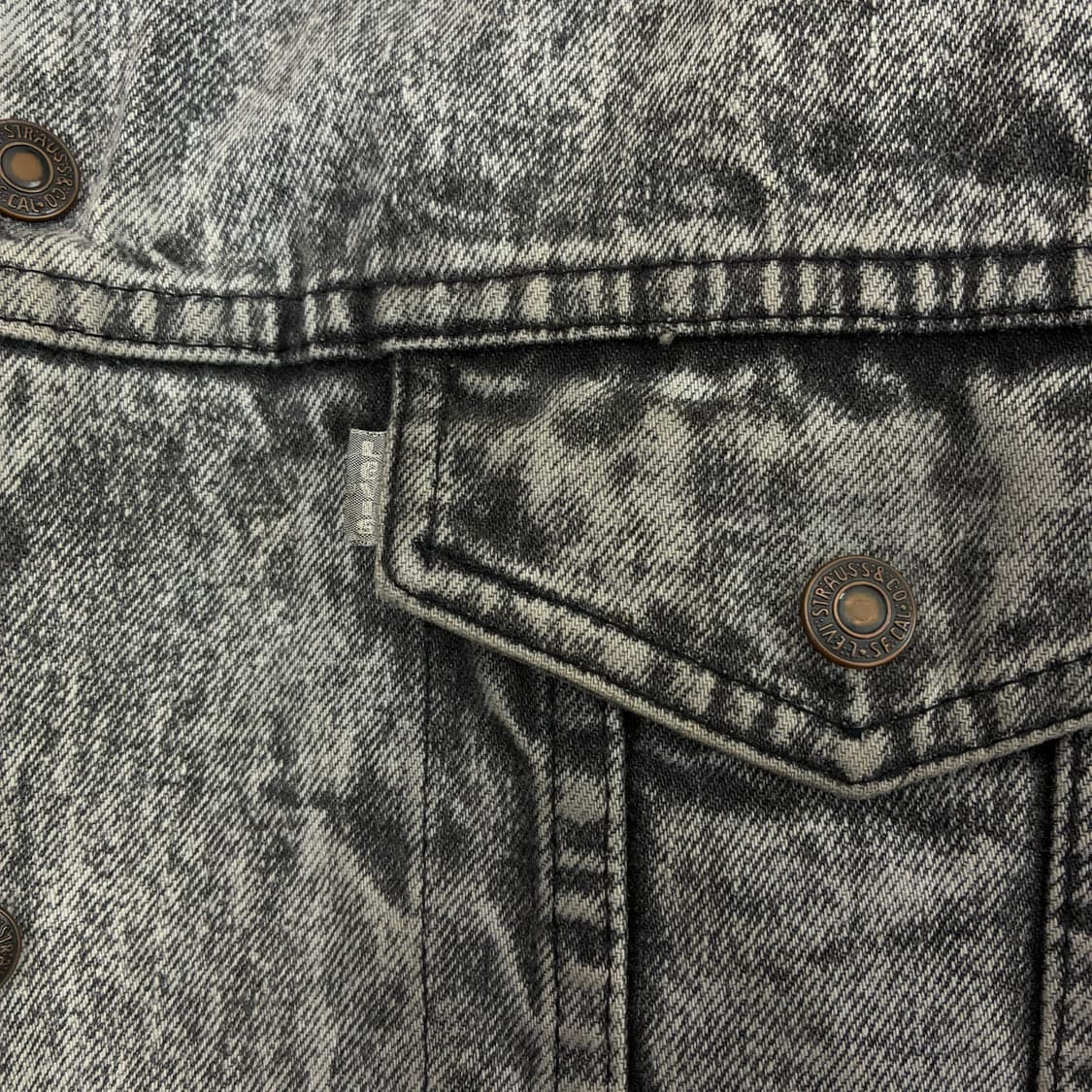 Levi's  리바이스 80,s 양털 흑청 데님 쉐르파 자켓  상품이미지5