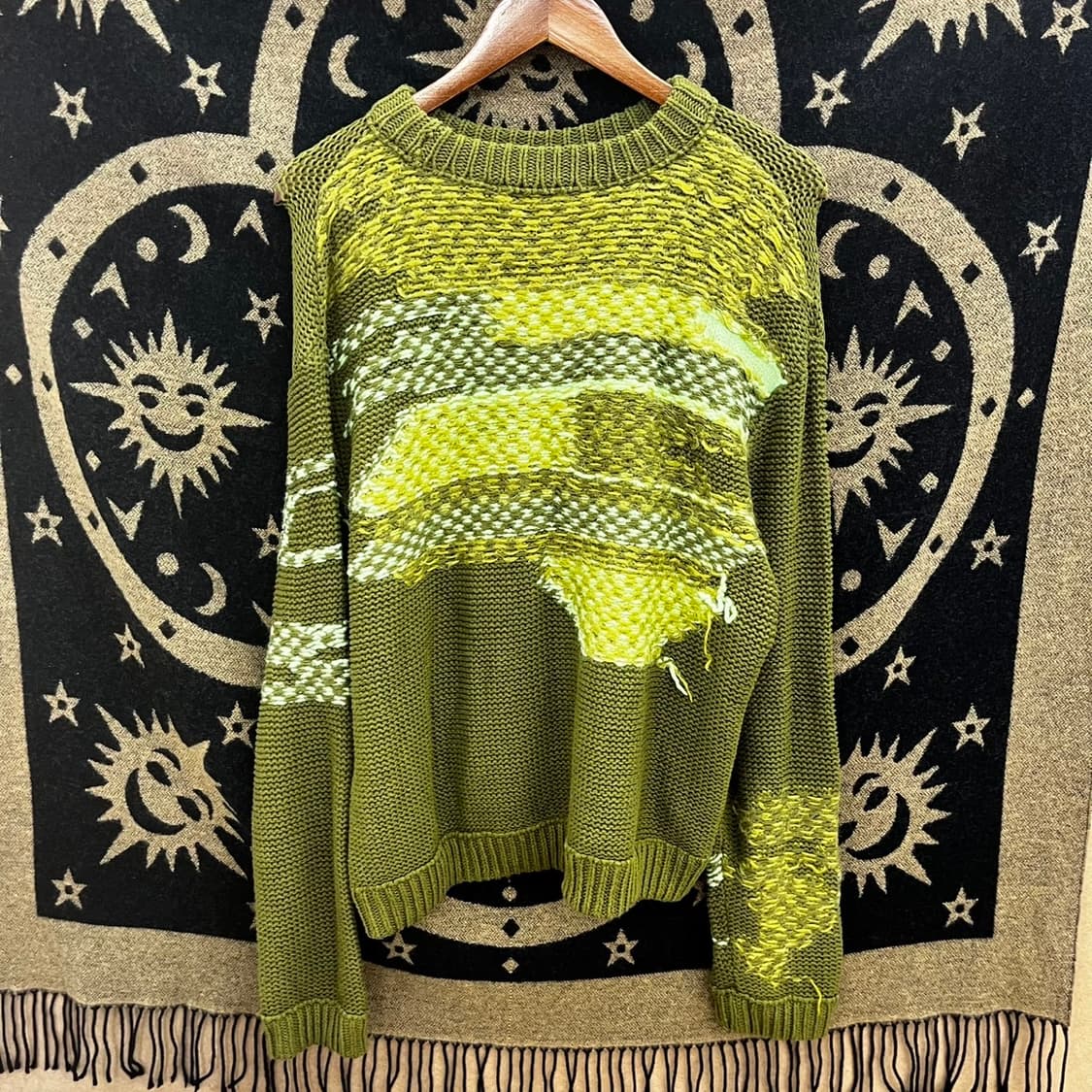 앤더슨벨 빈티지 아메카지 에스닉 히피 뜨개 니트 K0128 상품이미지3