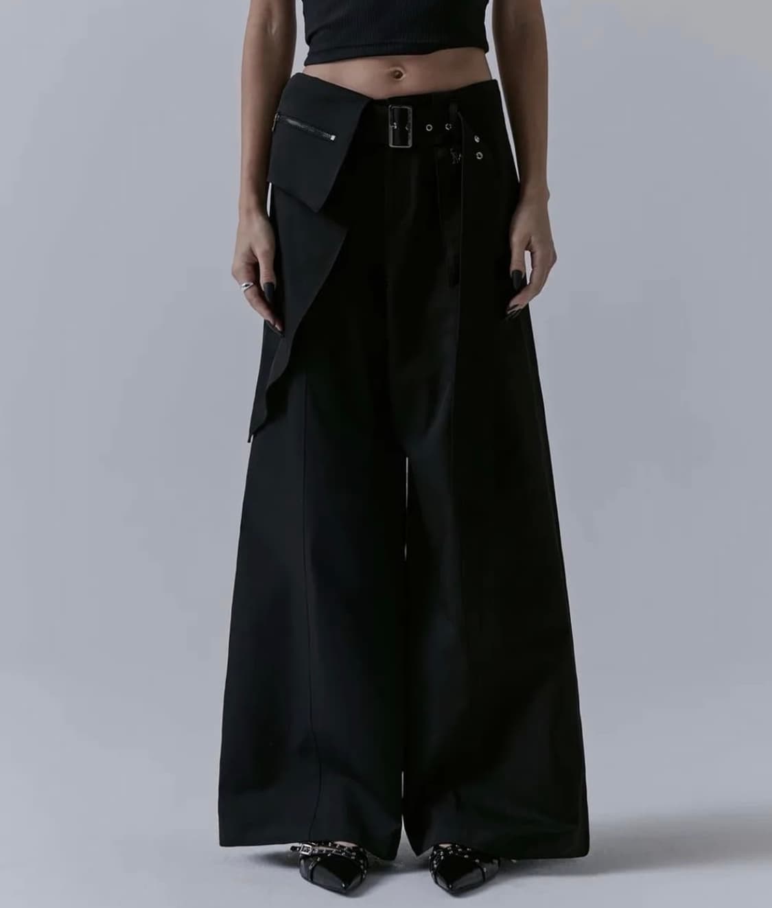 트리밍버드 벨티드 레이어드 팬츠  상품이미지1